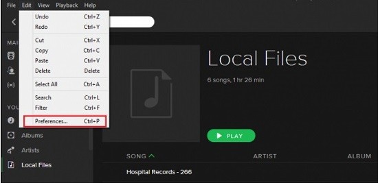 Play local files on spotify app